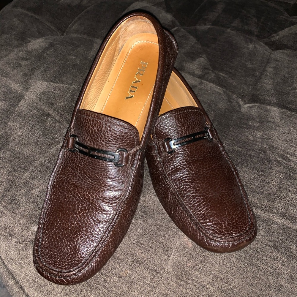 Prada leather driving loafers - Mens size 11